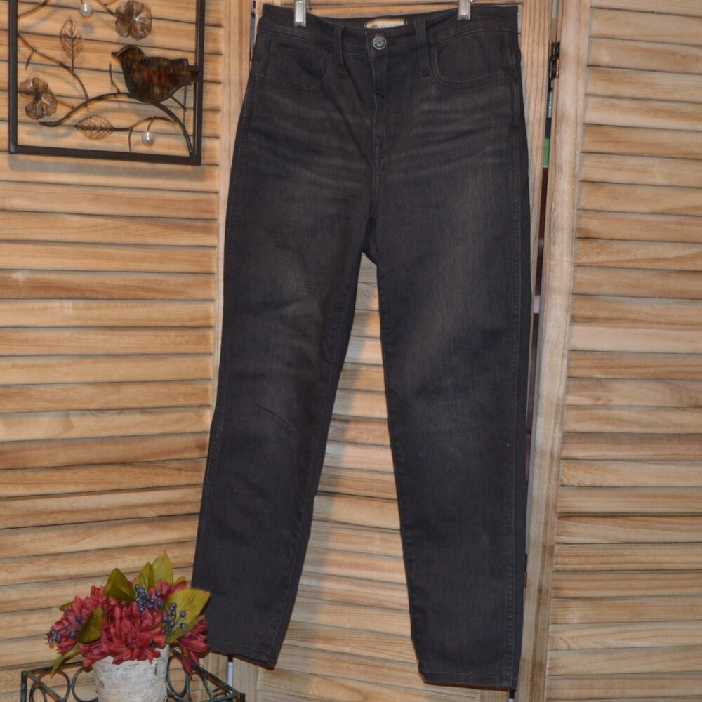 Madewell 26P Dark Gray Jeans High Rise Slim Straight Ankle